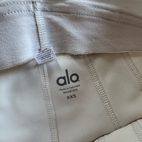 Alo Yoga High Waist Leggings Womens Size XXS  cream Athletic 028-B - Picture 7 of 7